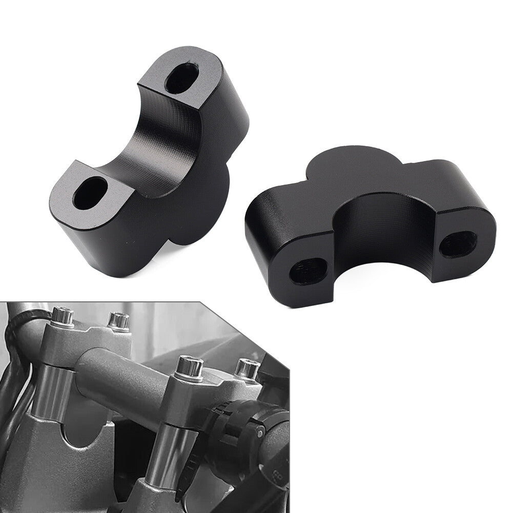 Motorcycle HandleBar Risers Mount Clamp 1 1/8 28mm for Honda for Kawasaki Black Q