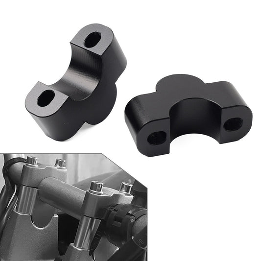Motorcycle HandleBar Risers Mount Clamp 1 1/8 28mm for Honda for Kawasaki Black Q