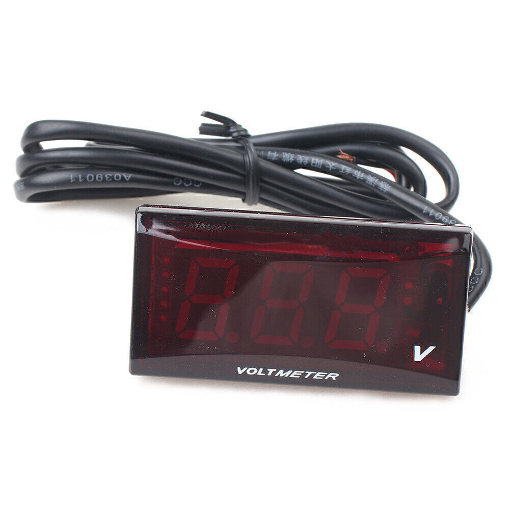 for Yamaha for BMW LED Display Digital Voltmeter Voltage Panel Meter Universal Red