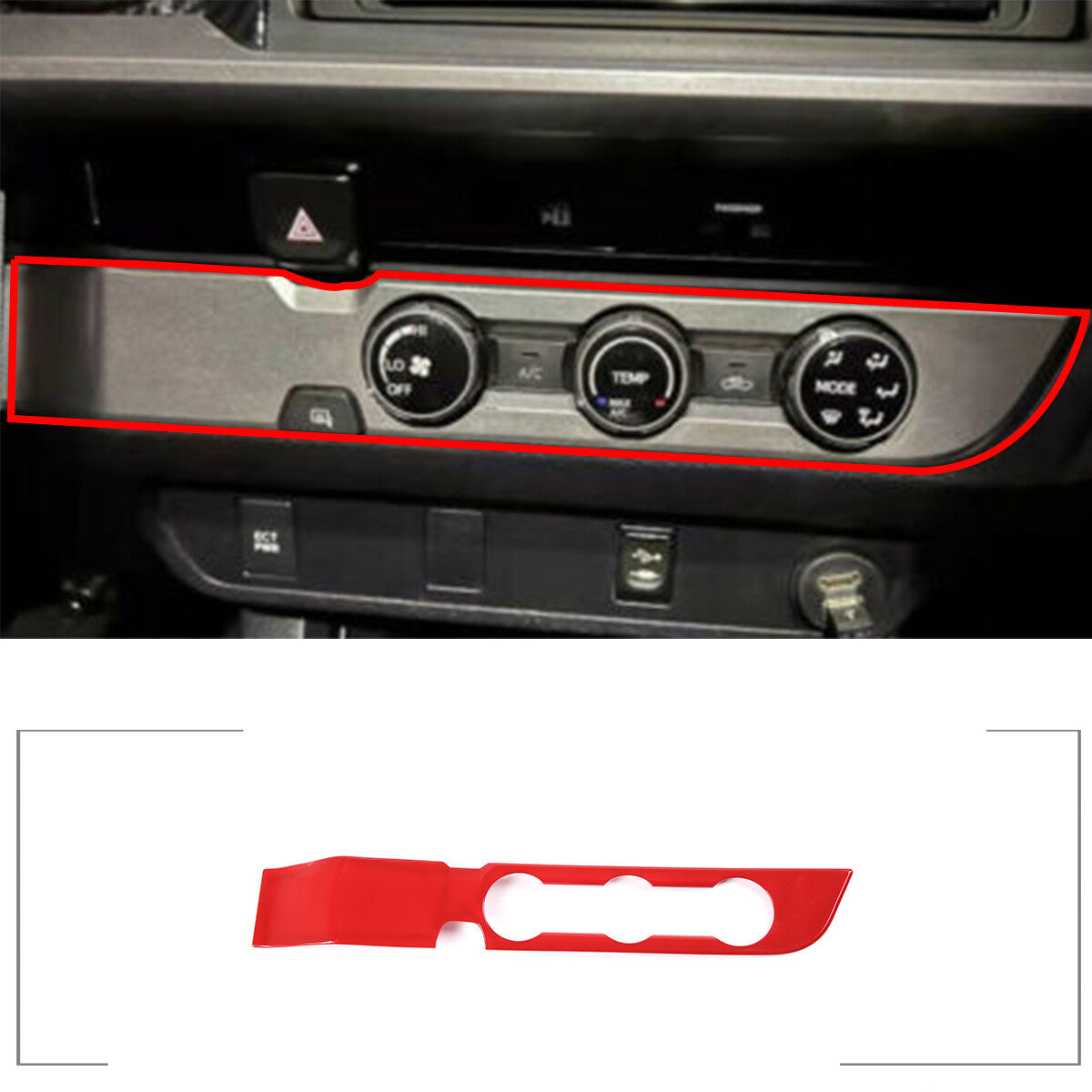 ABS carbon fiber front fog lamp cover decoration suitable for Tacoma 2016-2020- v