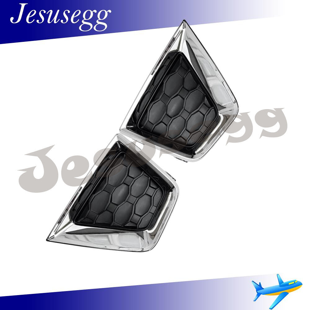 2pcs Fog Light Cover Right+Left Front Lower for Jeep Renegade 2019-23 Chrome
