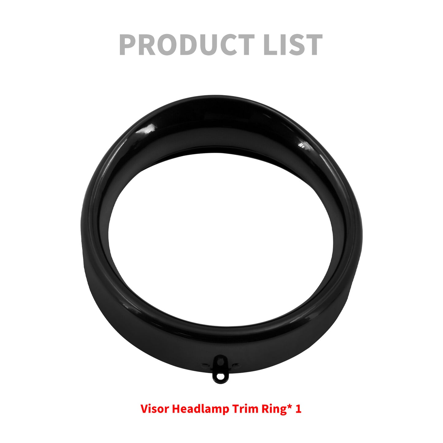 Black 7 Headlight Visor Ring Trim Cover Fits for Harley Softail FL 1994-2017