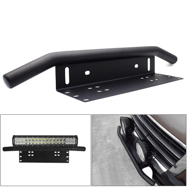 1x Black SUV Bumper License Plate Mounting Bracket with LED Fog Work Lights ( ) n