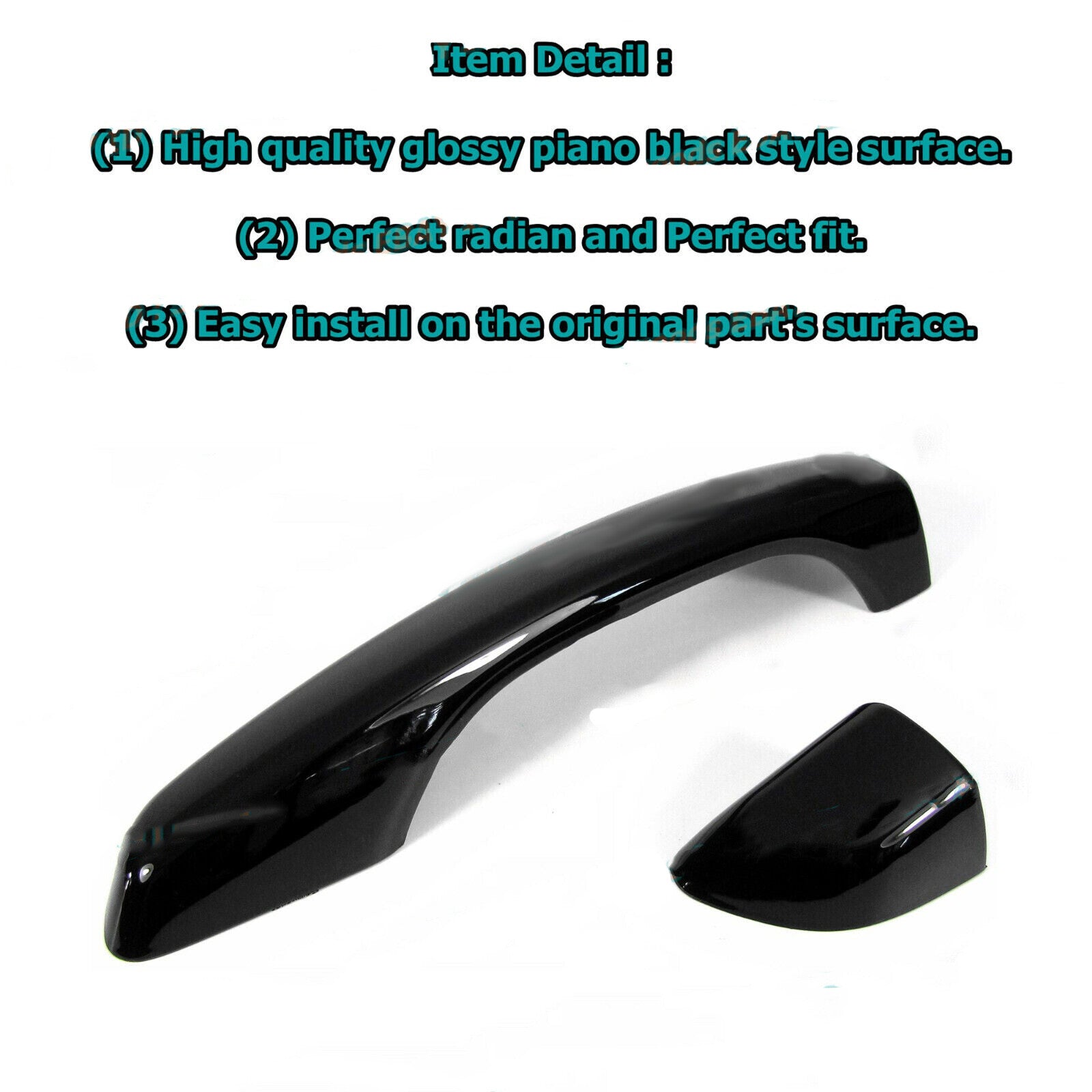 For 2017-2020 for Hyundai for Elantra Glossy Black Edition Side Door Handle Covers Trims