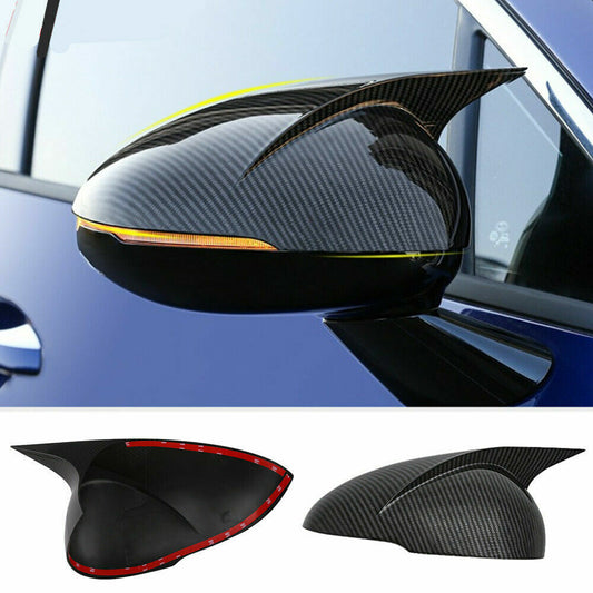For 2020-2024 for Kia K5 Carbon Fiber Style ABS OX Horn Side Door Mirror Cover Trim