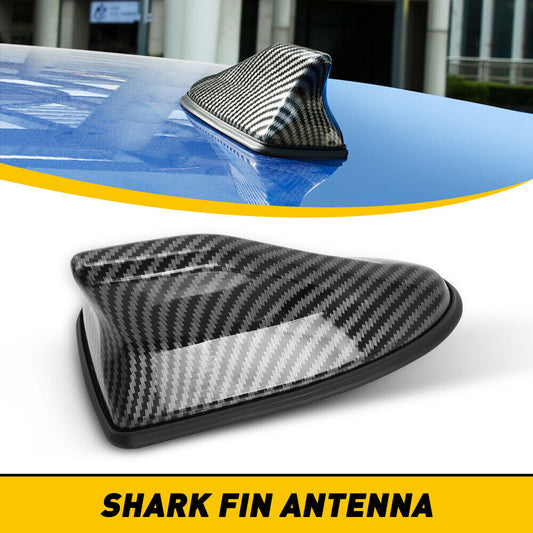 Carbon Fiber Shark Fin Roof Antenna Car Aerial FM/AM Radio Signal Waterproof