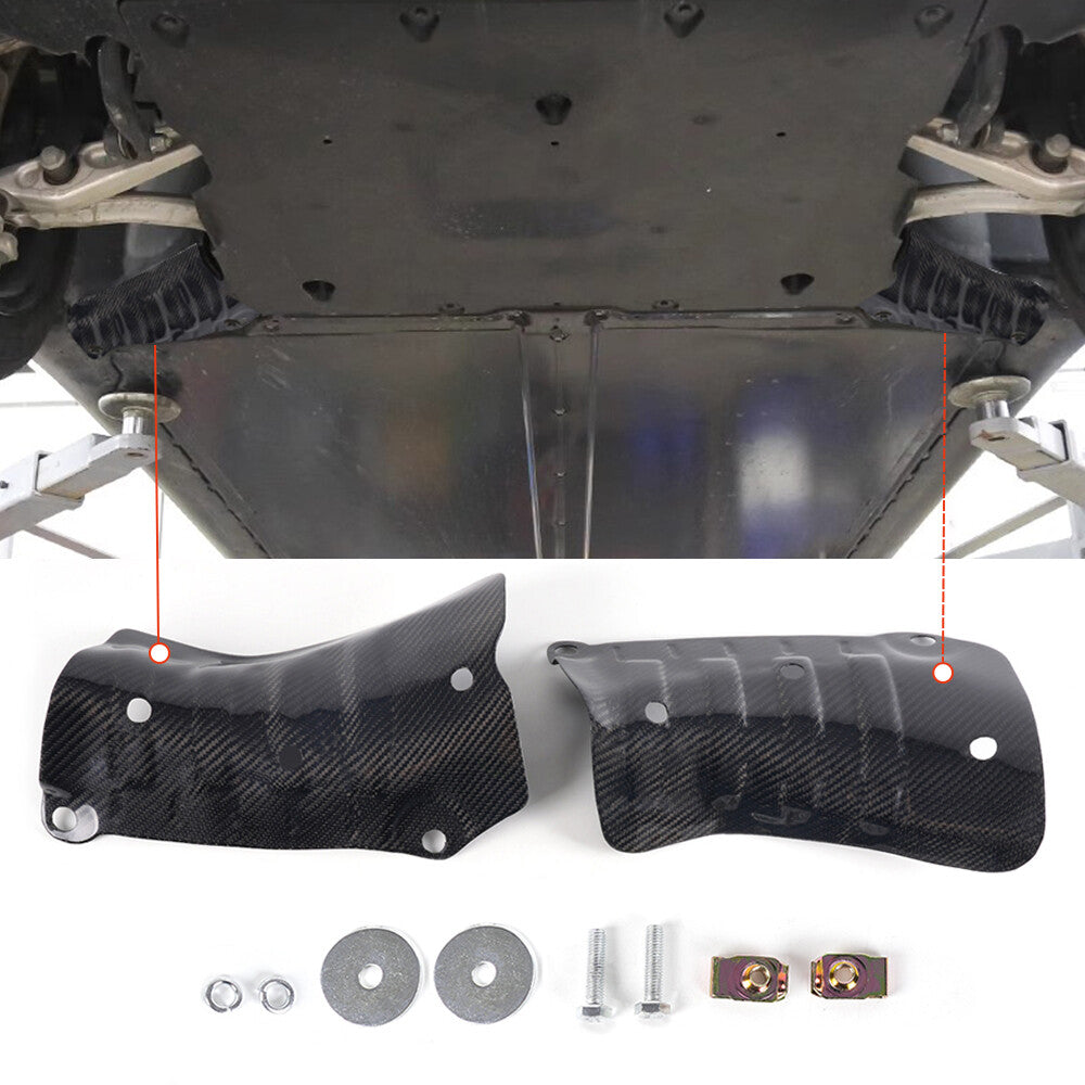 Carbon Fiber Coolant Guard Cover Lower Skid Plate For 2017-2024 for Tesla Model 3