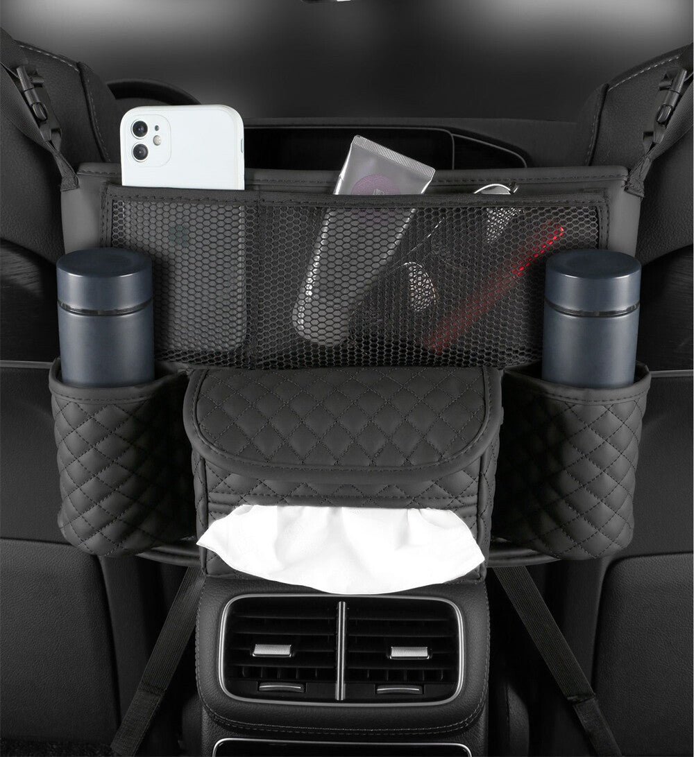 Car Storage Pocket Handbag Holder Between Seats Multi-Pocket for Seat Organizer Bag