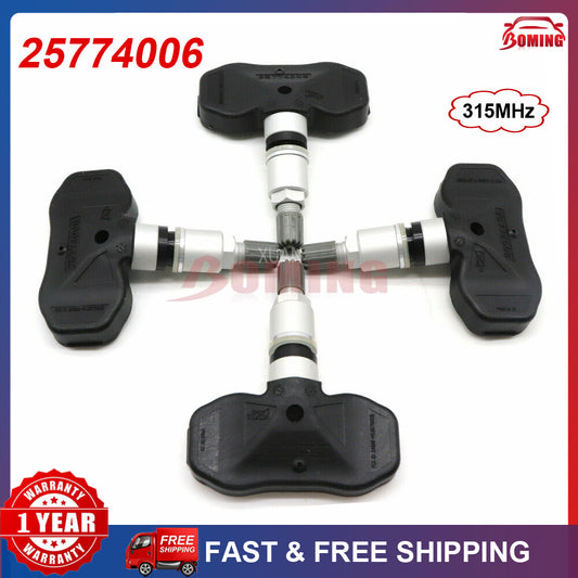 4 new TPMS Tire Pressure Sensors 25774006 for GMI for Chevrolet Blazer 315MHz