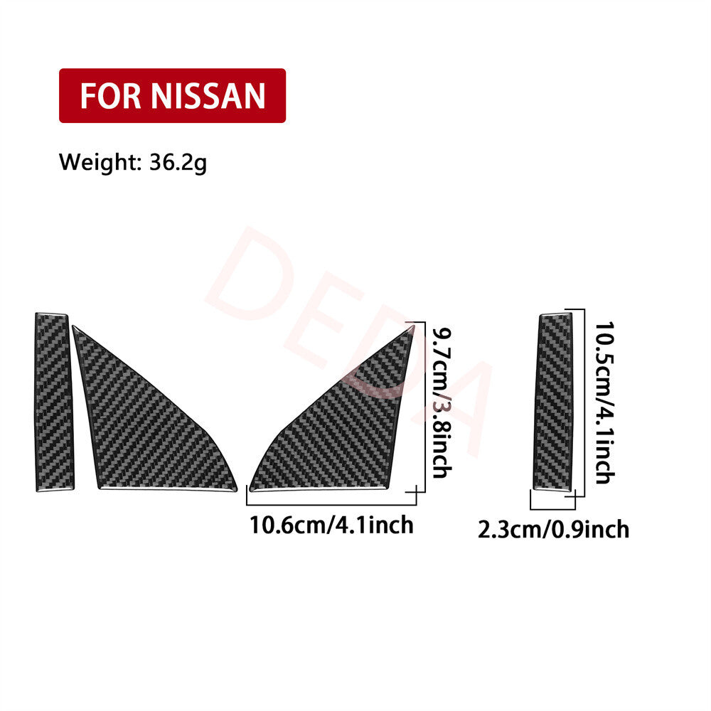 4¡ÁCarbon Fiber Front Door A Pillar Speaker Cover for Nissan Altima Teana 2013-18