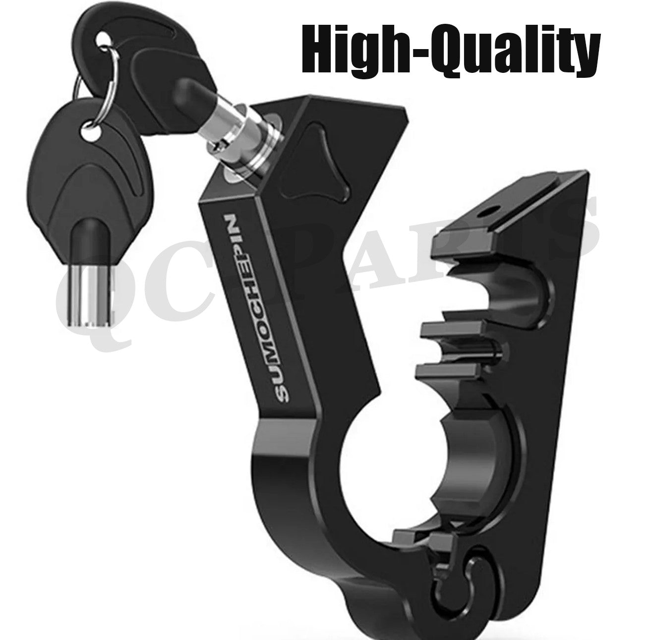 Motorcycle helmet lock, anti-theft safety brake horn grip lock, suitable for handlebars.