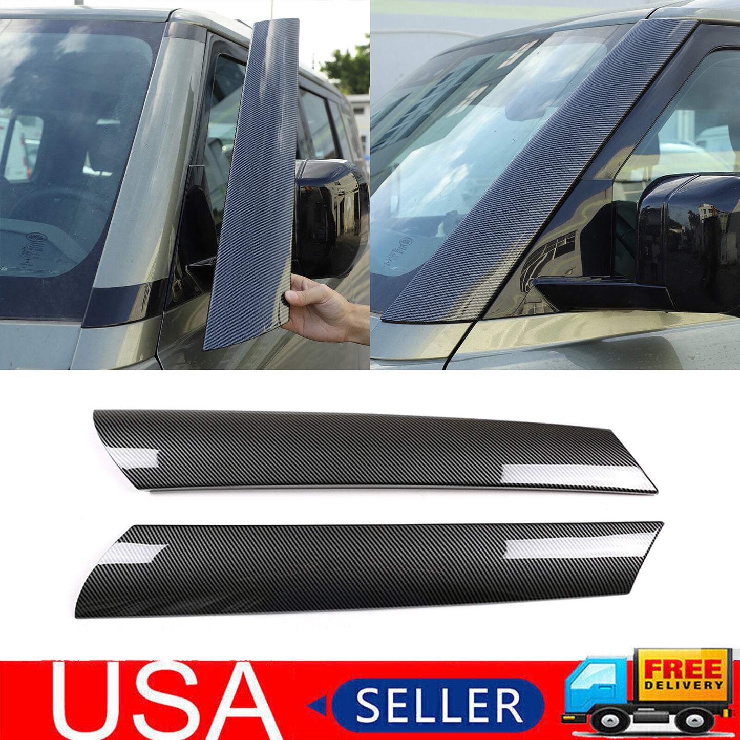 Carbon Fiber Rear Roof Camera Cover Trim for C8 for Corvette Adjustable Z06 Z51 2020-24- v