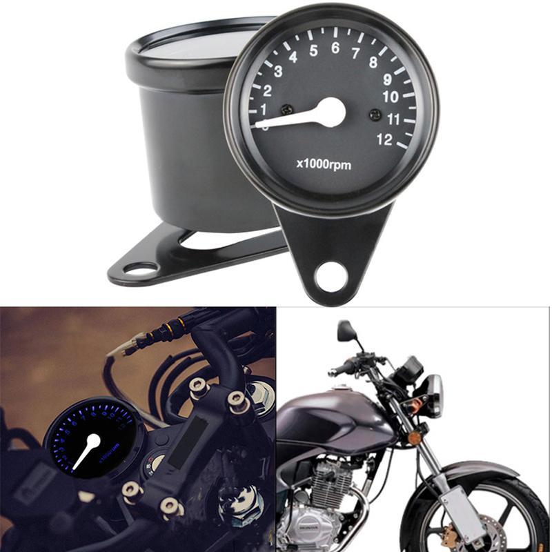 2.5-inch 12000RPM Motorcycle Tachometer Instrument Panel Motorcycle 12V Universal White LED n