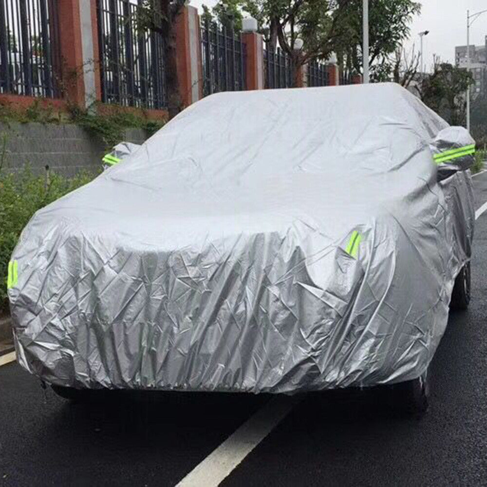 Car Full Cover All Sedan Snow Dust Rain Resistant L Size Cover 4.7*1.8*1.5m Q