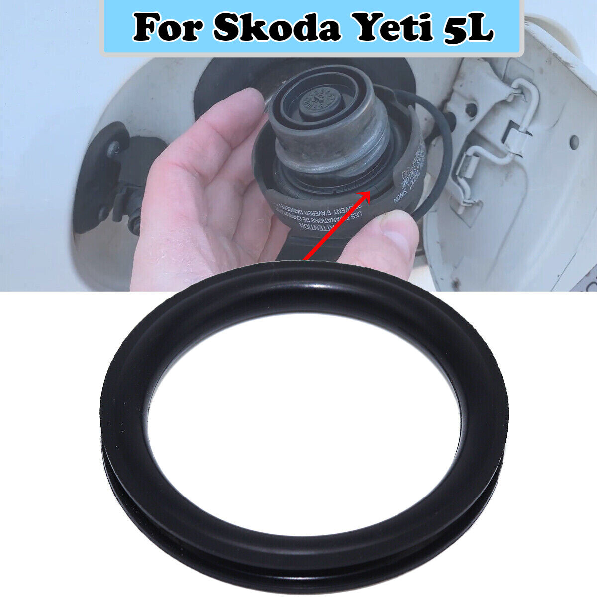 for Skoda Yeti 5L 2010-2018 Fuel Filler Neck Gas Tank Cap Repair Rubber Gasket