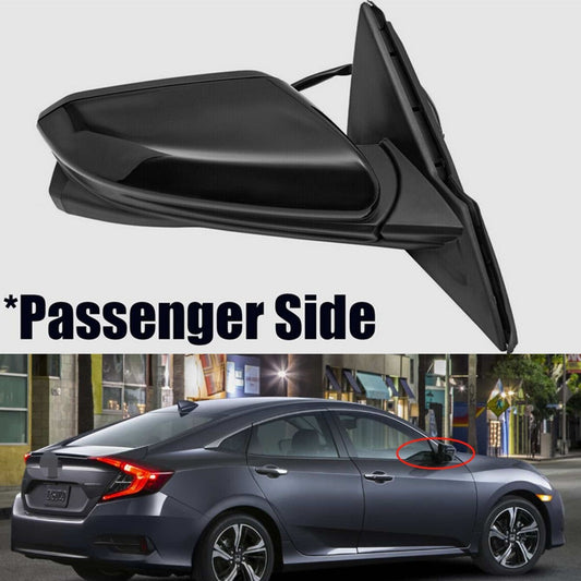 Black Right Side Mirror Power Heated View Camera for Honda for Civic Sedan 2016-2020 n