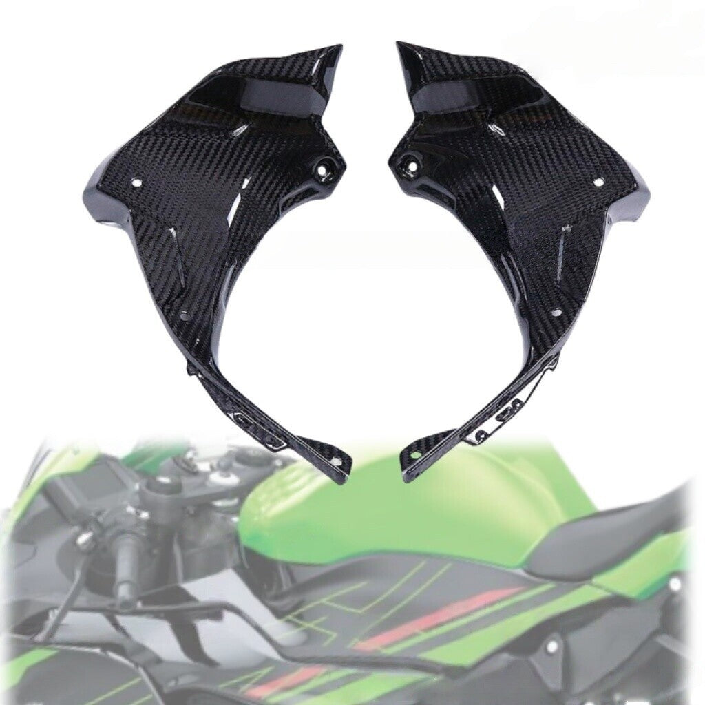 Real Carbon Fiber For ZX6R 2024-2025 Front Upper Instrument Dash Air Cover Panel