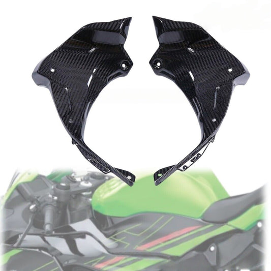 Real Carbon Fiber For ZX6R 2024-2025 Front Upper Instrument Dash Air Cover Panel