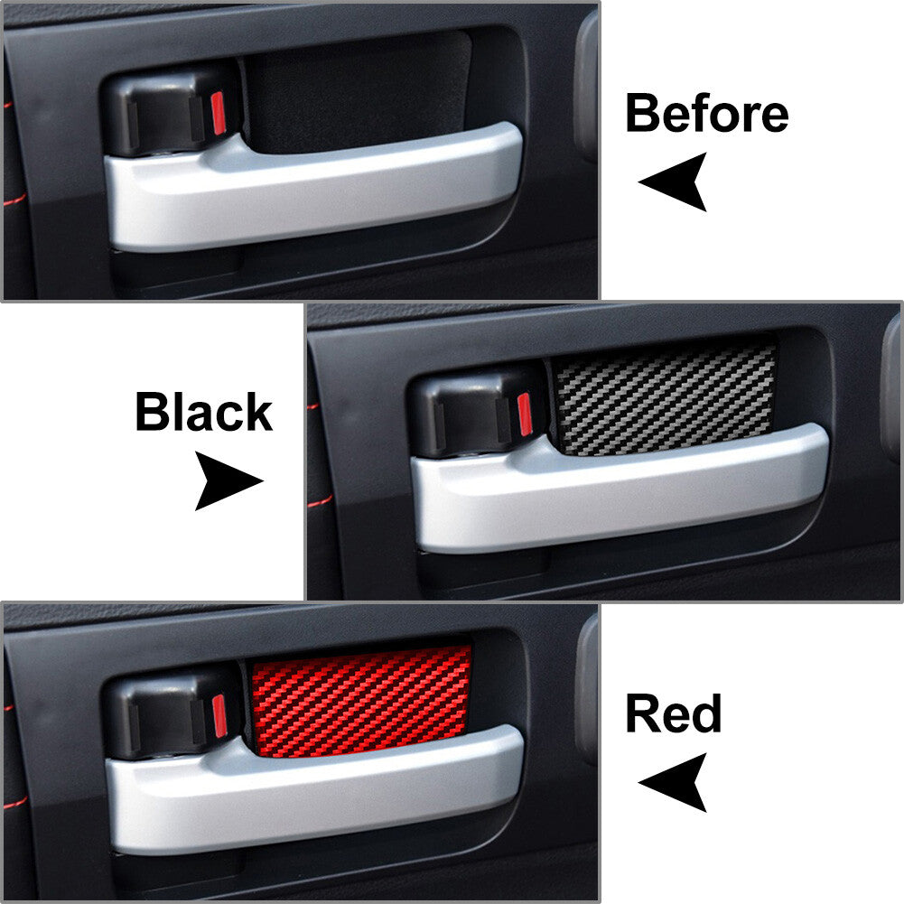 Carbon Fiber Door Handle Bowl Cover Trim for Toyota Tundra 2014-2021