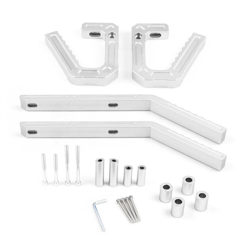 Sliver Rear+Front Roof Grab Grip Bar Pull Handles Kit For 07-18 for Jeep for Wrangler JK