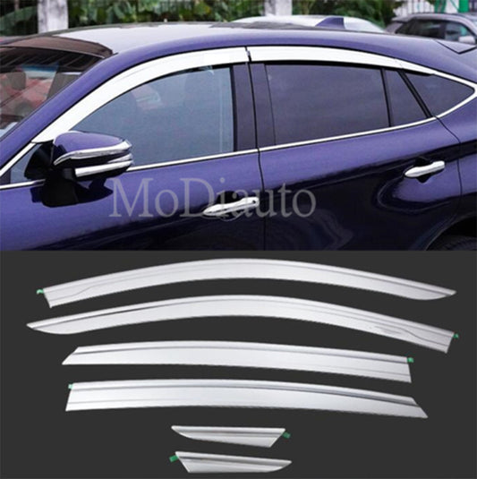 for Toyota Venza 2021-2023 Chrome ABS Window Visor Vent Sun Shade Rain Guard 6x