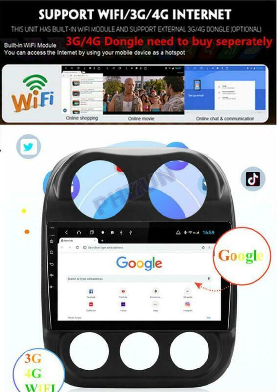 GPS Head Unit 16G 10.1-inch for 10-16 for Jeep Patriot Compass Android 10.1 Radio Stereo n