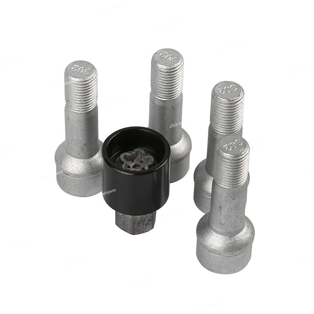 5x M14x1.5x45 Wheel Set Studs Lugs Long Safety Bolts A0019901707 for Mercedes Q
