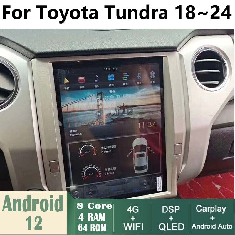 12.1 for Toyota Tundra Wifi Car Android GPS Navigation Radio for Tesla Style 18~24