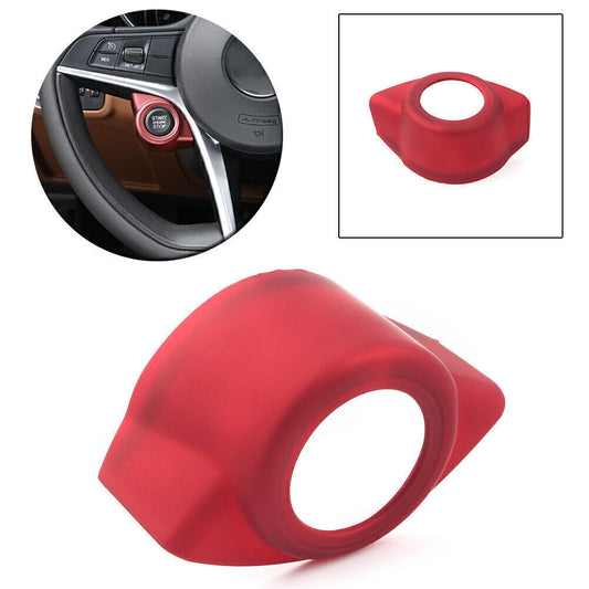 Front Start Engine Stop Cover Trim Red for Alfa Romeo Giulia 2017-2020 Auto Car