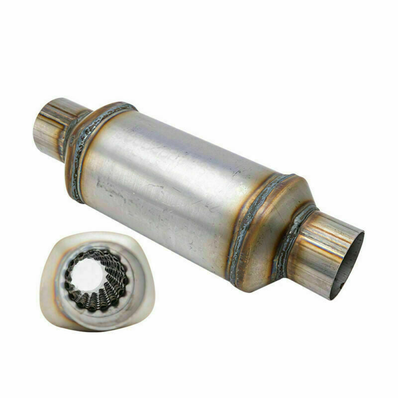 3 Exhaust Resonator Spiral Silencer Race Exhaust Muffler 400mm Long Spiral Tip