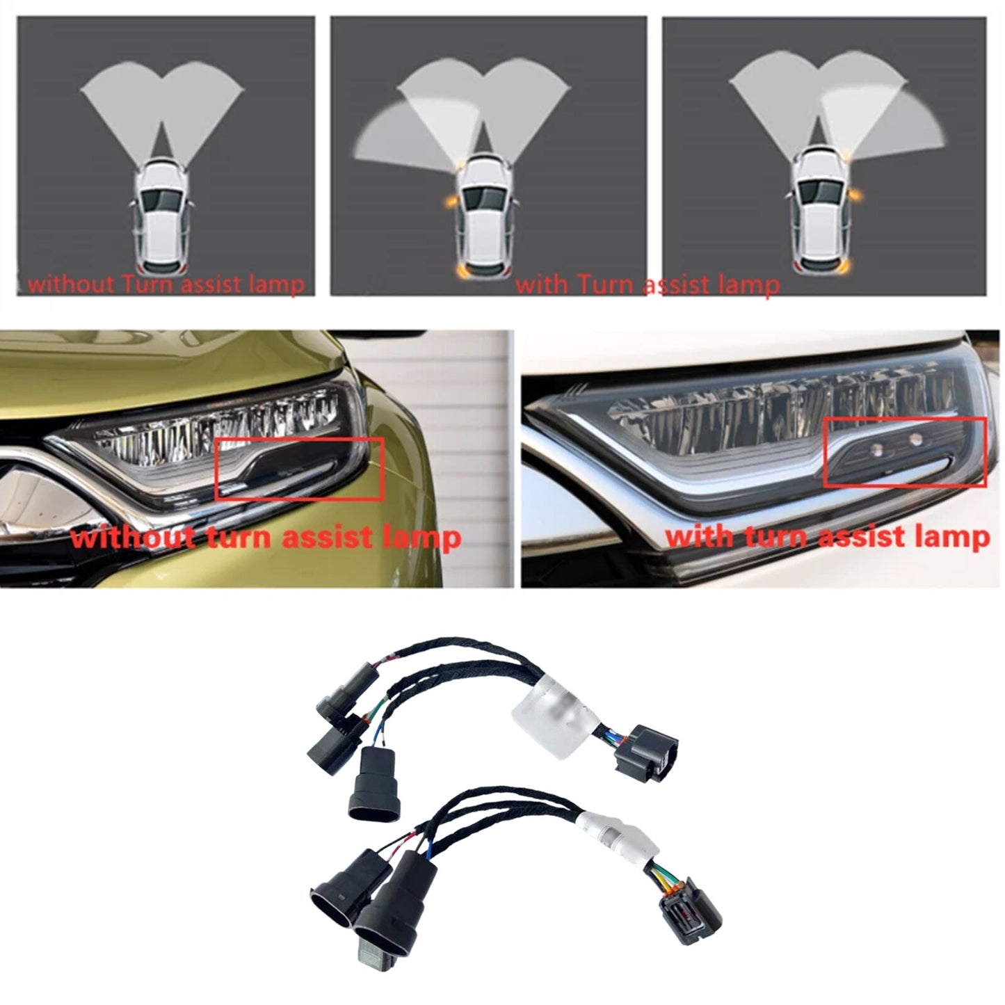 8-pin 5515 adapter cable for 2017-2020 for Honda CR-V headlights (halogen to LED).