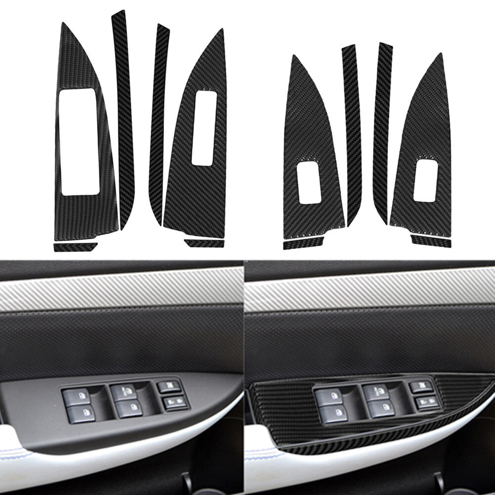 3Pcs Red Carbon Fiber Front Roof Reading Light Cover for Subaru Forester 2005-08 v