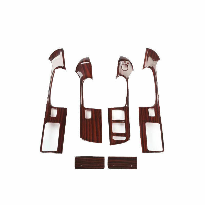 for Audi A6 2008-11 Brown Wood Grain Inner Door Window Switch Lift Cover Trim 6P