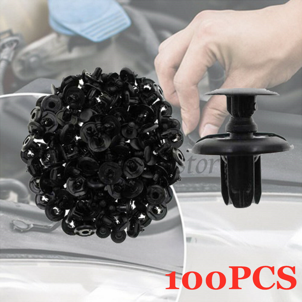 100x Push Type Clip Fender Liner Splash Shield Retainer 8mm Hole for Honda for Acura