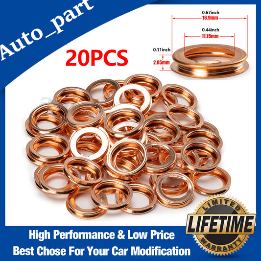 20-piece pack of metal oil drain plug crusher washing machine gaskets 11026-JA00A suitable for Infiniti . n