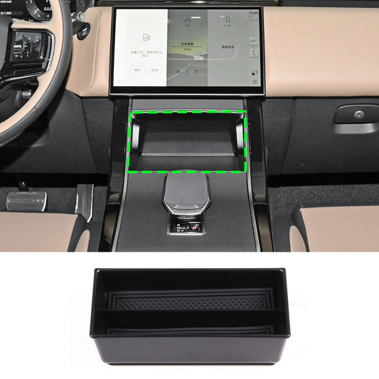 The black center console storage box is suitable for the for Range Rover Velar 2024+. n