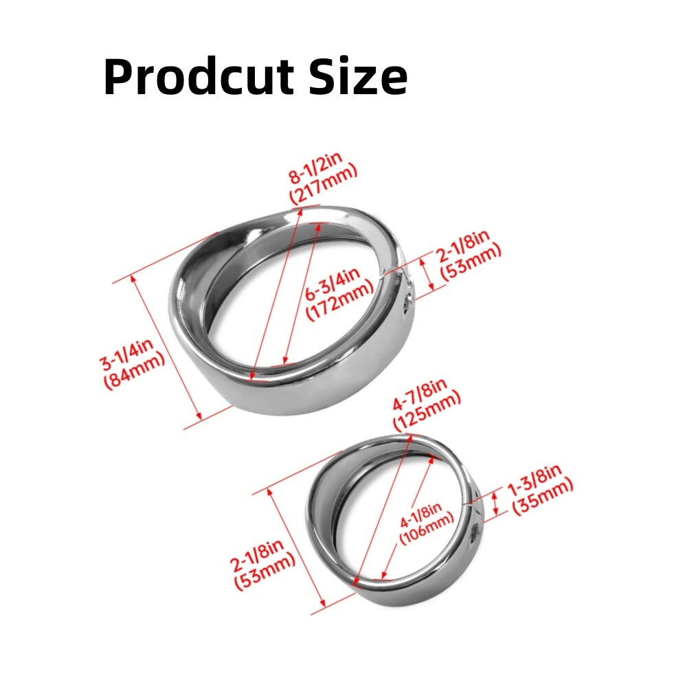 7-inch headlight trim ring, 4.5-inch fog light visor trim ring suitable for Harley chrome-plated n