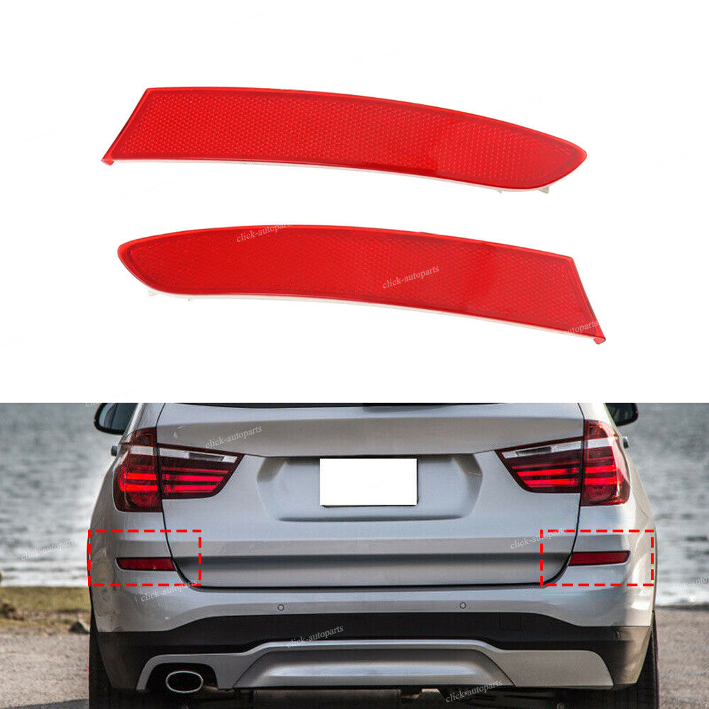 Rear RL Bumper Reflector Strip Light Cover Trim for BMW F25 X3 Series 2014-2017
