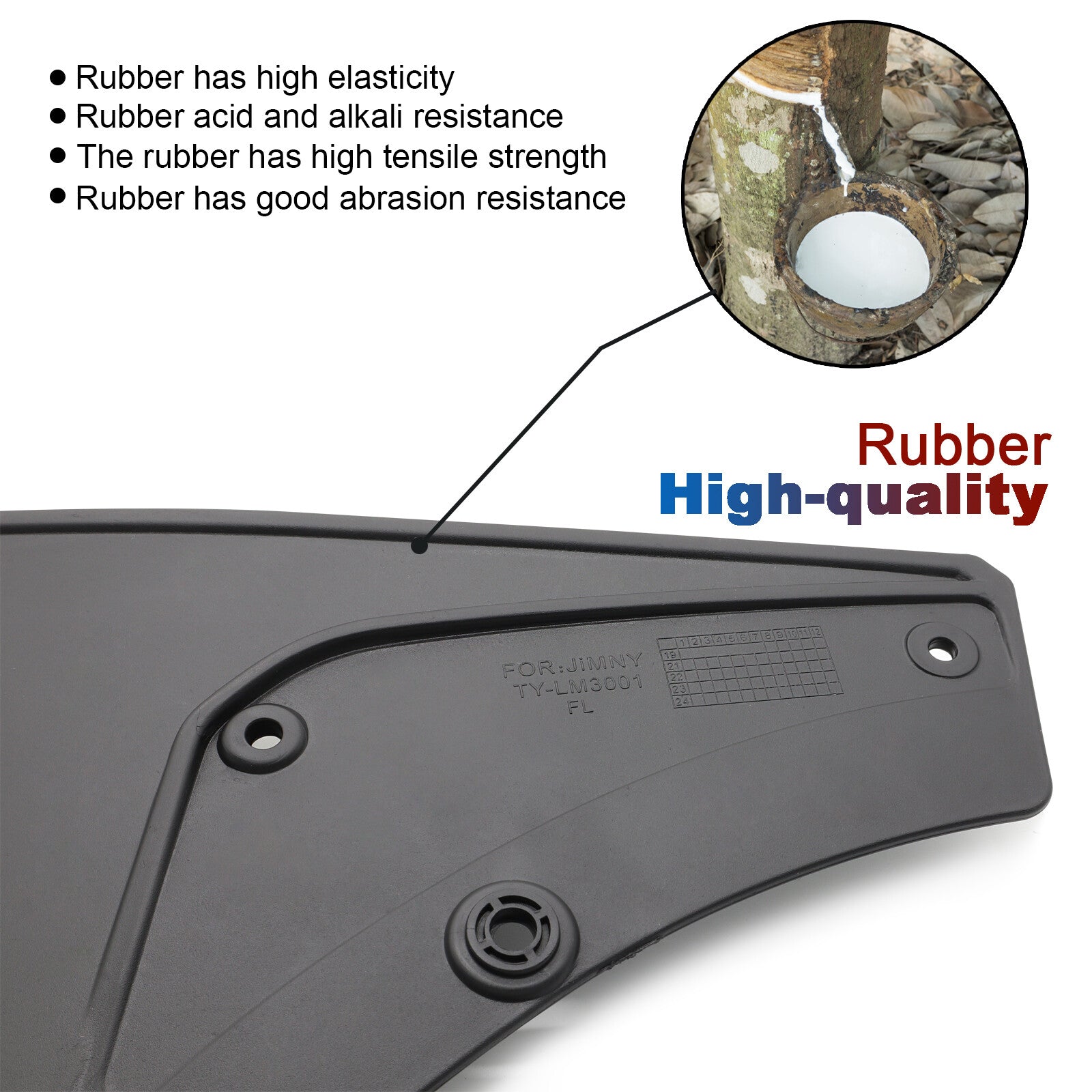 for Suzuki for Jimny GJ 2019-2021 Mud Flaps Splash Guards Mudguards FRONT + REAR Q