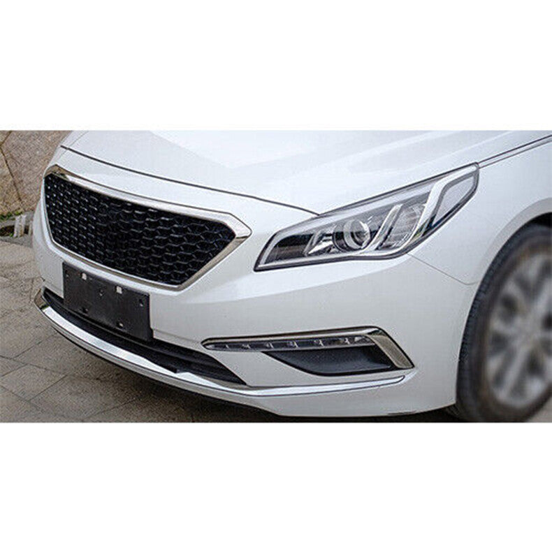 for Hyundai Sonata 2015-2017 Stainless Front Bumper Lower Strip Guard cover Trim