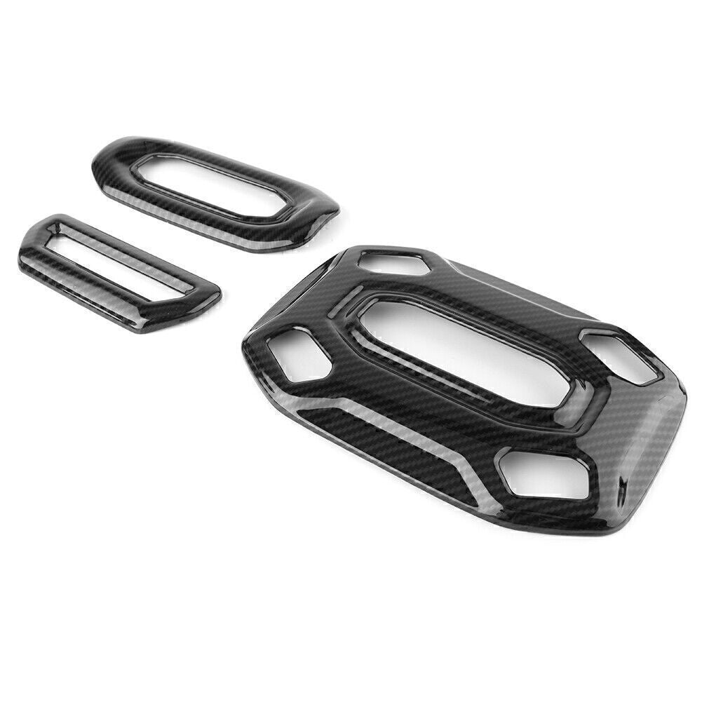 ABS Carbon Fiber Roof Reading Lamp Light Cover Trim for 2018 for Jeep for Wrangler JL