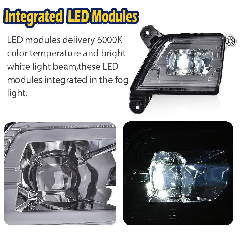 2019 - 2021 Black Purple Red White Stone 1500 Yellow LED DRL Longmei 1- v