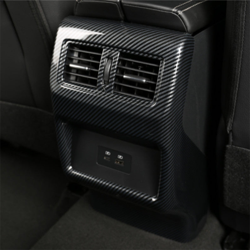 for Nissan Rogue 21-23 Carbon Fiber Rear Row Air Outlet Vent Frame Cover Trim 1P
