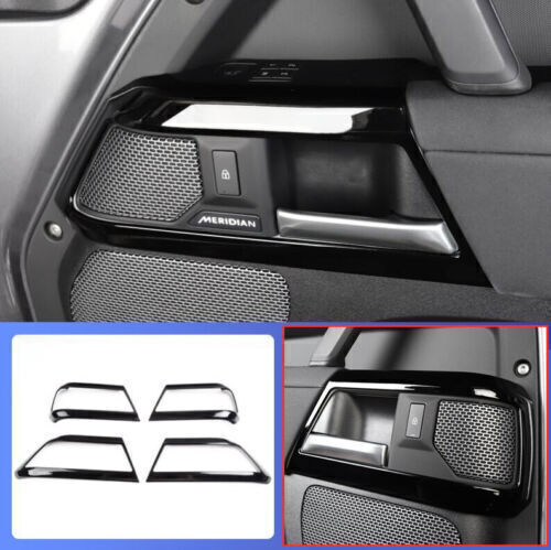 4PCS for Land Rover for Defender 110 20-2025 Black Inner Door Handle Lock Frame Trim