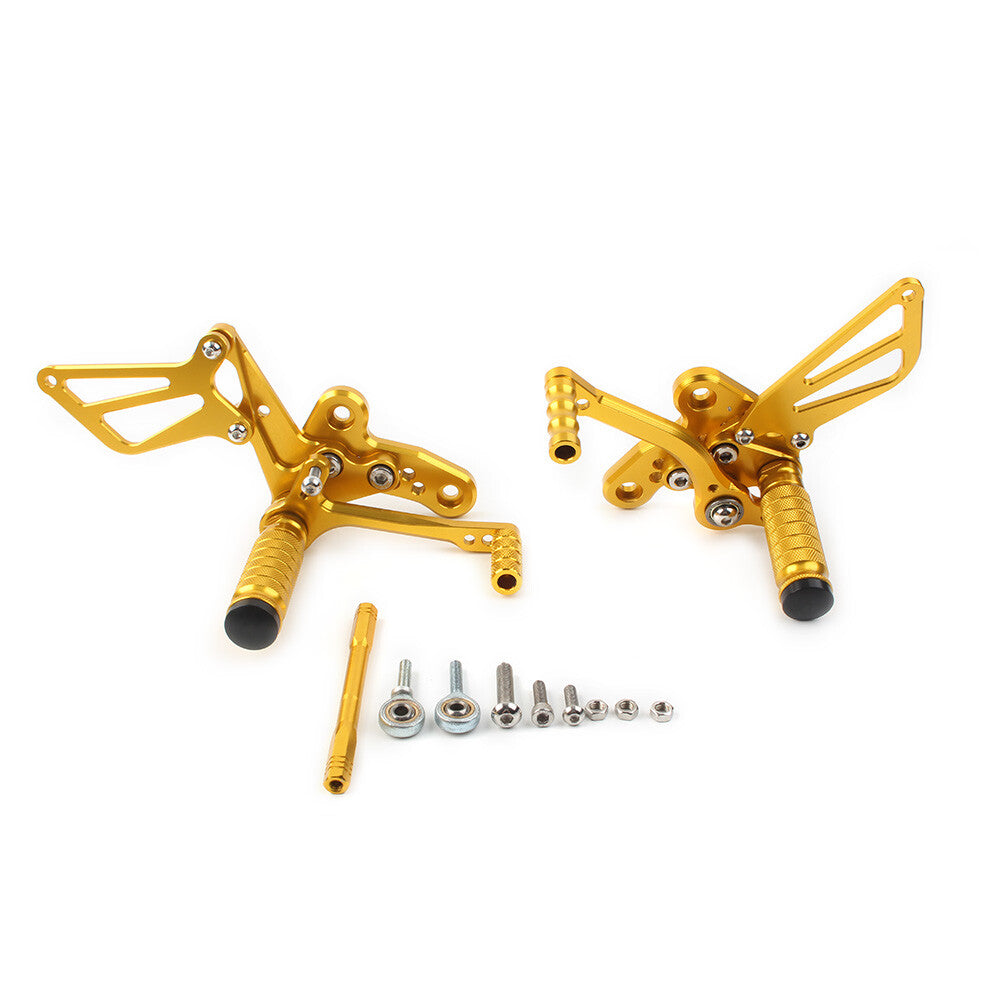 Adjustable Race Footpegs Rearsets Rearset Gold for Suzuki Hayabusa 1999 - 2008