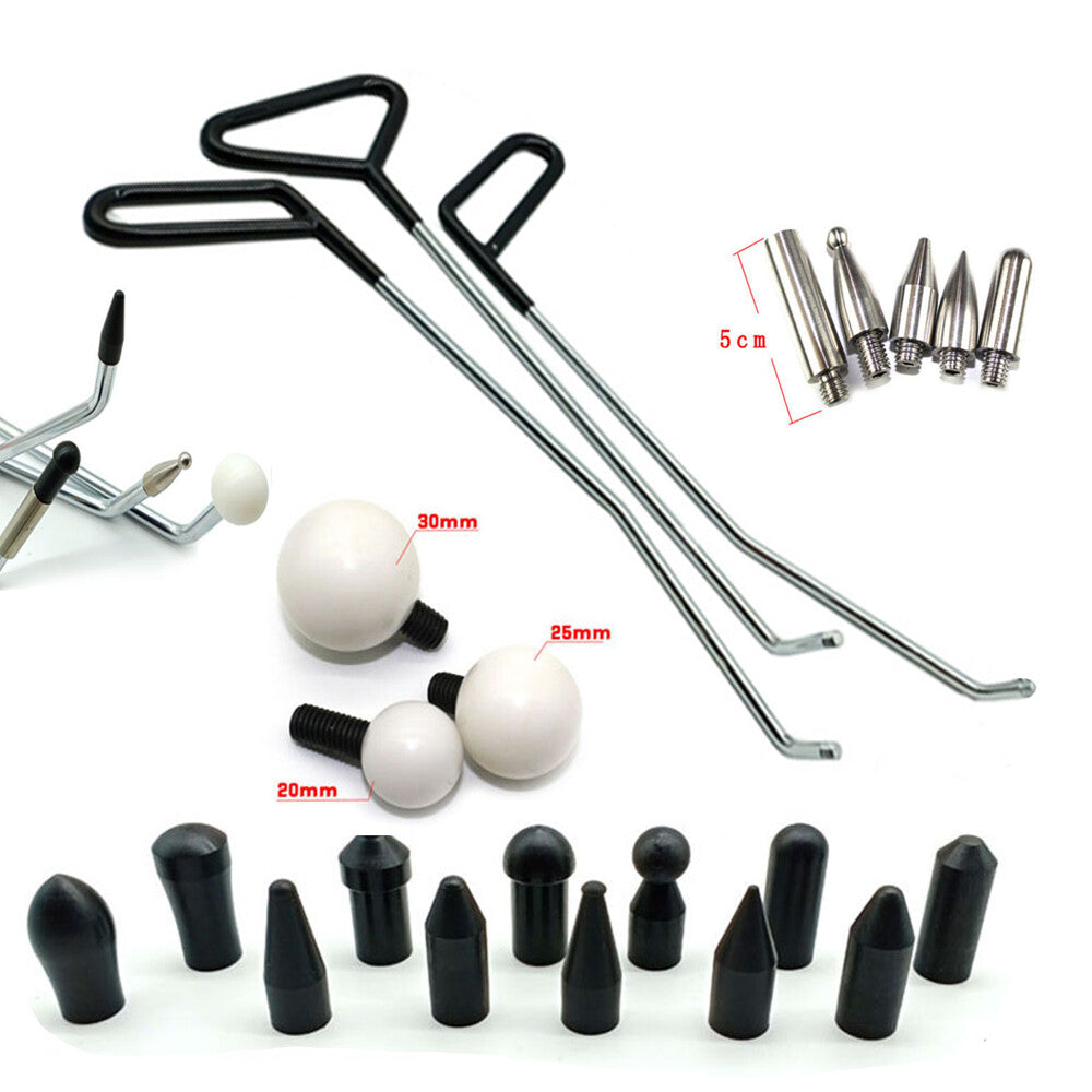 Paintless Dent Repair Rods,Hook Tools Push-Pull Tool for Auto Body Dent Repair v