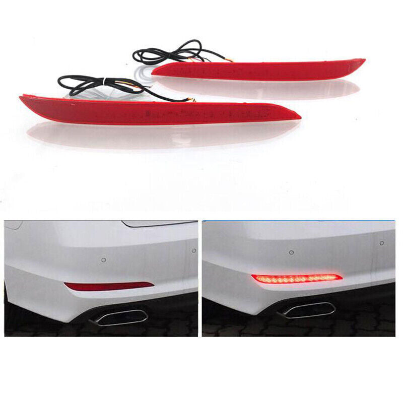 for Hyundai Sonata 2016-2017 LED Rear Bumper Light Rear Fog Lamp Brake Signal Q