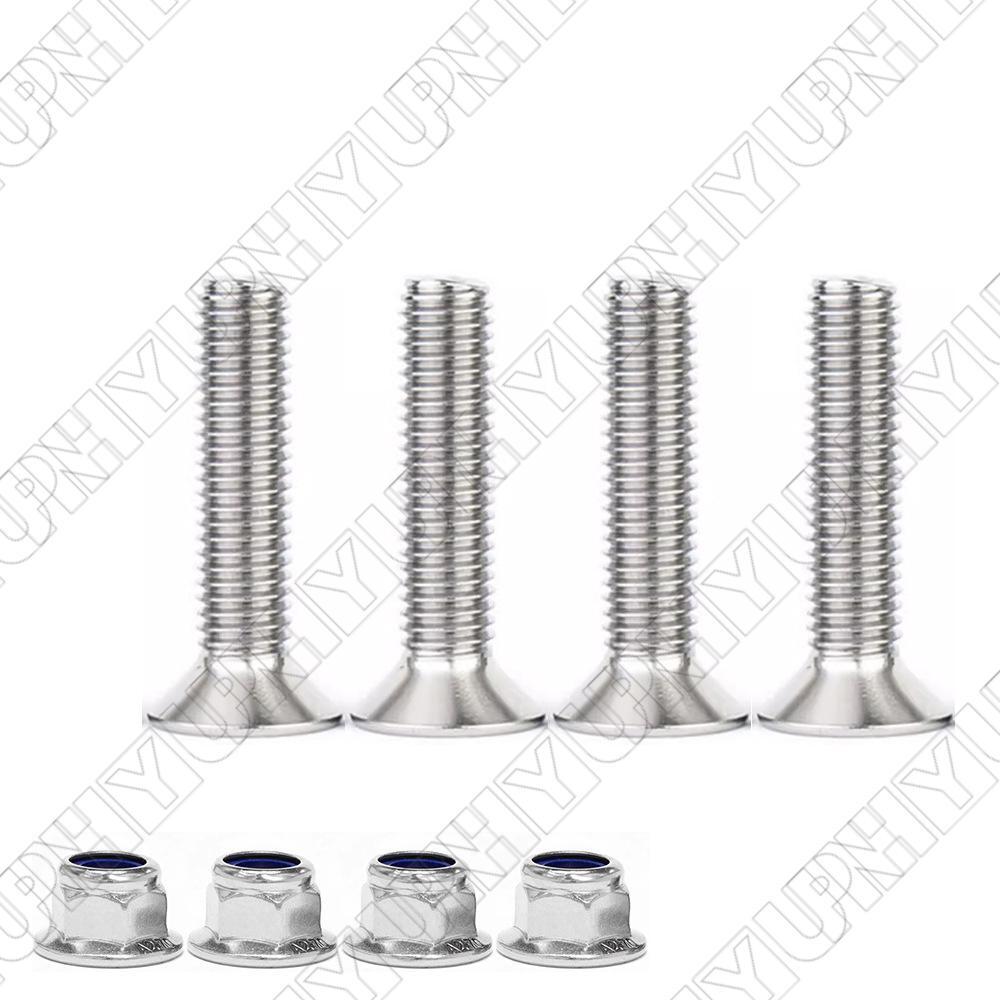4 Pcs Plastic Cushion Pad with Screws For Motorcycle Top Rear Luggage Box Case Q