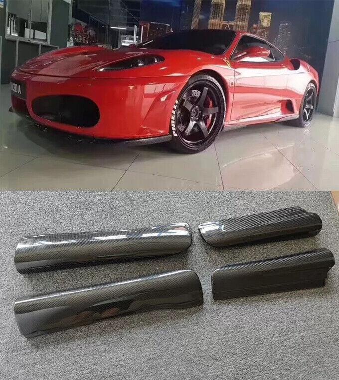carbon fiber side skirts suitable for Ferrari F430 2004-2009 extended wheelbase models.