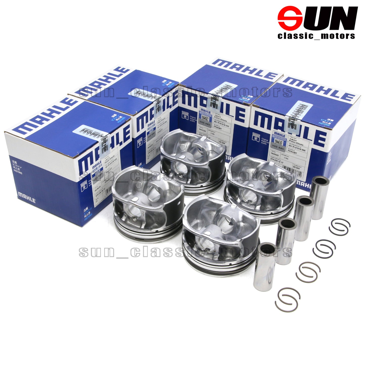 4-Piece Piston Ring Set STD for M27 4.910 1.6T C180 CGI E180 SLC180-